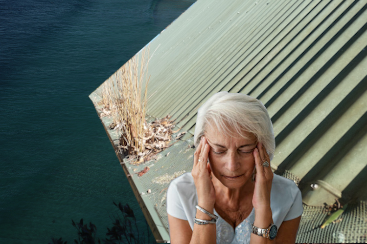 
Gutter Guard Fails to Impress: Woman`s Disappointed Expression in portstephens
